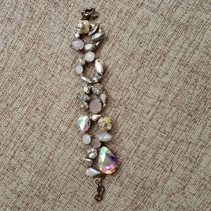 J.Crew Iridescent Crystal Wreath Cluster Bracelet